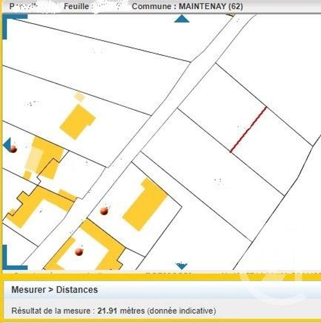 terrain à vendre - 1092.0 m2 - MAINTENAY - 62 - NORD-PAS-DE-CALAIS - Century 21 Les 3 Vallées