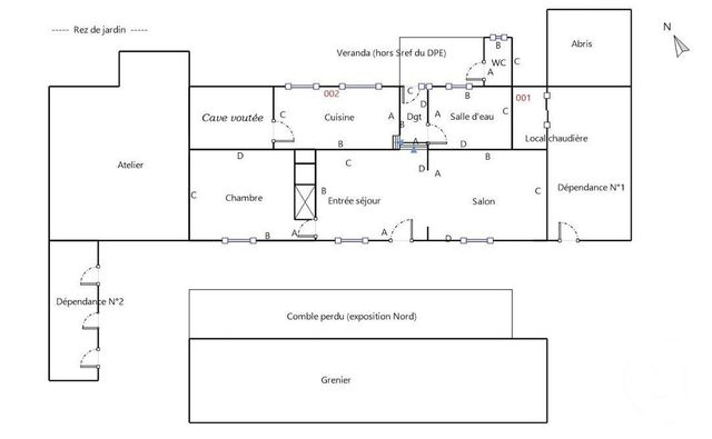 maison à vendre - 4 pièces - 71.0 m2 - BEAUMERIE ST MARTIN - 62 - NORD-PAS-DE-CALAIS - Century 21 Les 3 Vallées